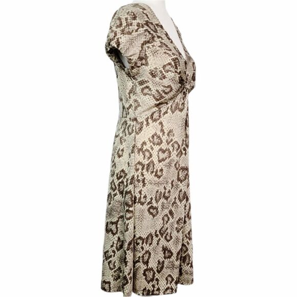 Animal Print Brown Casual Summer Dress M - Picture 5 of 11
